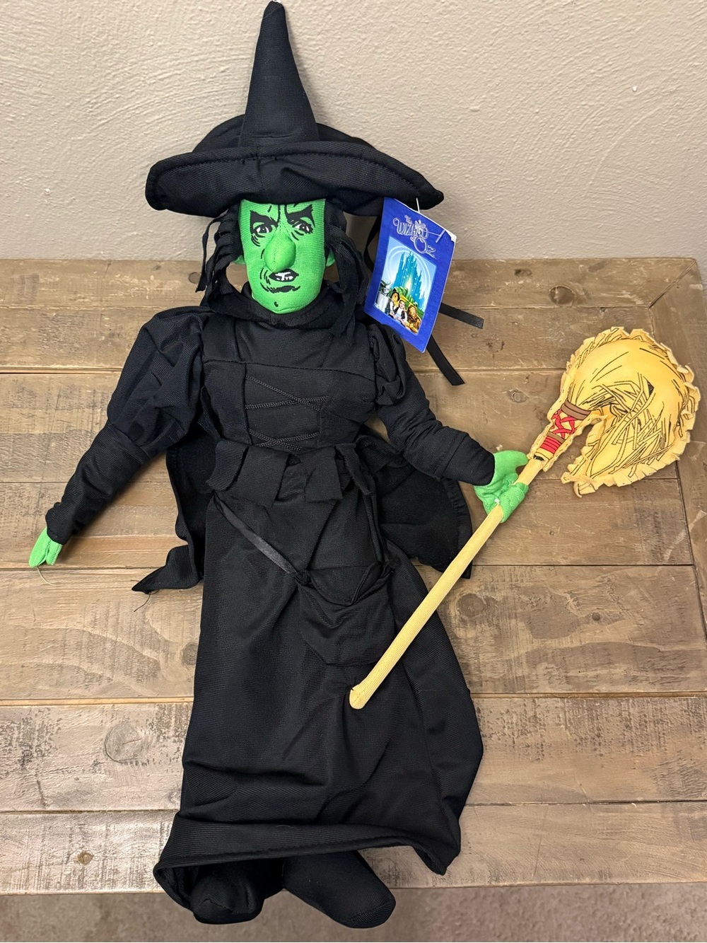 NWT vintage NANCO Wizard of Oz Wicked Witch of the West Plush Doll with Broom